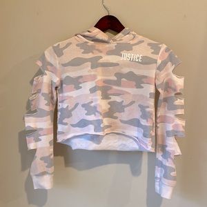 Girls Justice cropped hoodie.